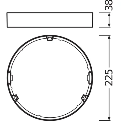 DOWNLIGHT SLIM FRAME DN 210 WT