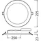 DOWNLIGHT SLIM LED apparecchio da parete e soffitto 230V 22W 1850lm IP20 p/t WW 205 mm bianco