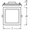 Downlight Slim Square 155 12W 3000K WT IP20 Leuchte
