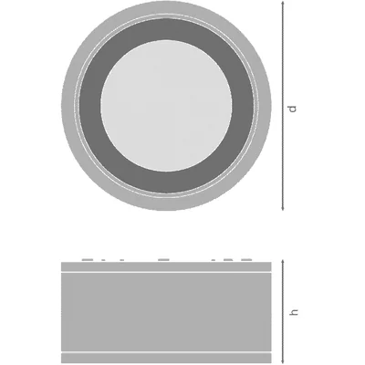 Downlight Surface DN 250 P 45W 840 60D IP65 BK luminaire