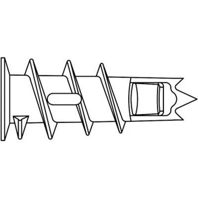 DRAM Einschraubdübel für Gipskarton 13x31mm, Metall mit Schraube 4,5x34mm, 12 Stk