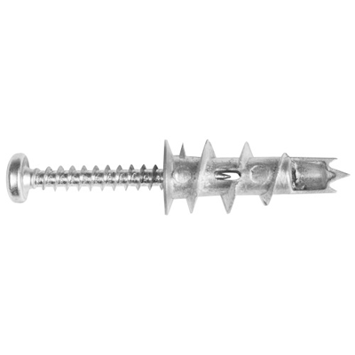 DRAM Screw-in dowel for plasterboard 13x31mm, metal with screw 4.5x34mm, 12 pcs