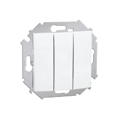 Dreikreisschalter (Modul) 10A 250V Schraubklemmen weiß