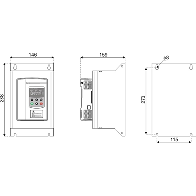Dreiphasen-Softstarter 3x400V 22A 11kW