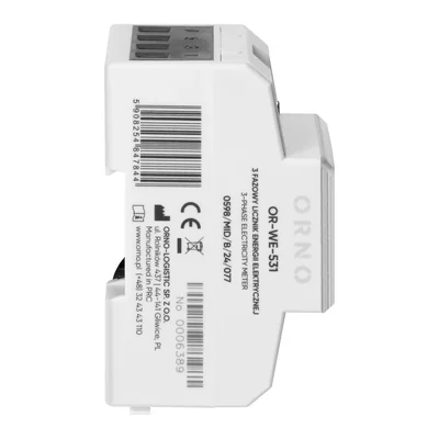 Dreiphasen-Stromzähler, 80 A, MID, 3 Module, DIN TH-35 mm