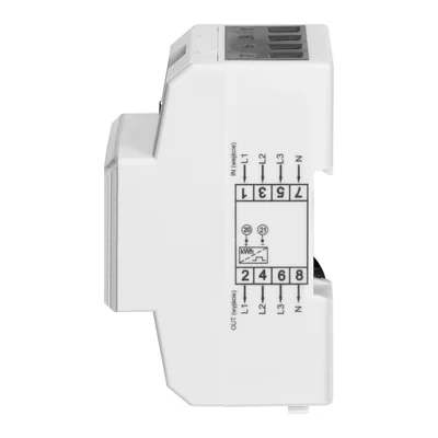 Dreiphasen-Stromzähler, 80 A, MID, 3 Module, DIN TH-35 mm