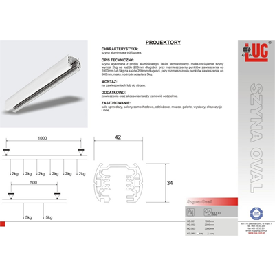 Dreiphasenschiene 3m (grau)