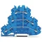 Dreistufiger Steckverbinder, 6-adriger Durchgangsstecker, blau 2002-3209