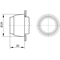 Drive with a button protruding red non-illuminated