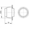 Drive with a button protruding red non-illuminated