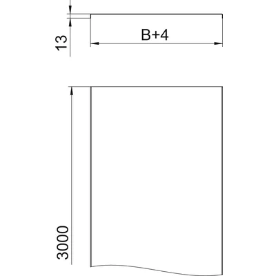 DRLU 050 FS Couverture complète pour chemins de câbles et échelles.
