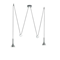 DROPS Double pendant lamp brushed aluminum