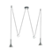 DROPS Double pendant lamp brushed aluminum