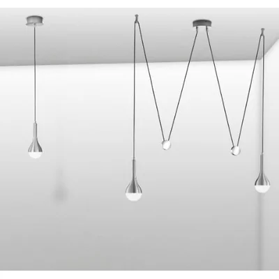 DROPS Suspension double aluminium brossé