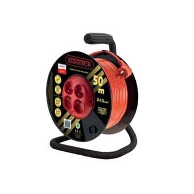 Drum extension cord 4 sockets z/u 30m OMY 3x1.5 orange