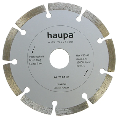 Dry diamond blade 125x22.2 sinter