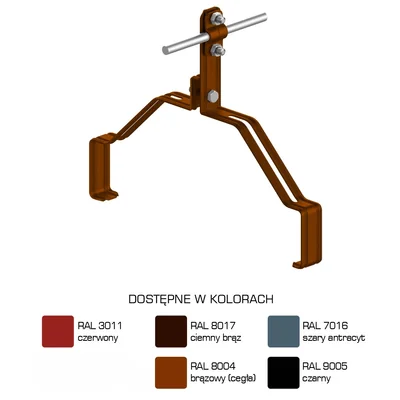 Držák hřebene Z-šroub V=10 cm, žárově zinkovaný a práškově lakovaný