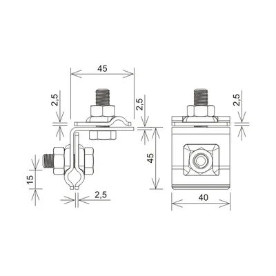 Držák z žárově pozinkovaného plechu na falc