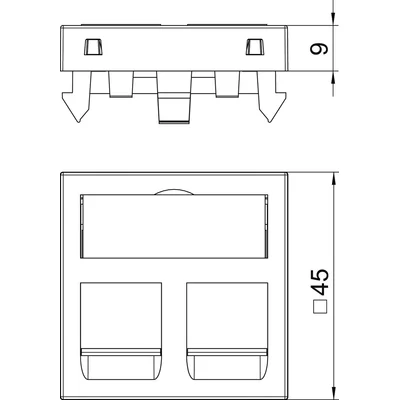DTG-2C RW1 Datenkommunikationsrahmen für 2 C-Typ-Module