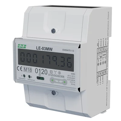 Dual-tariff electricity meter, 3-phase, 2-way with Modbus RTU, for direct measurement