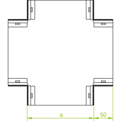 Duct cross piece, CZKN240H48