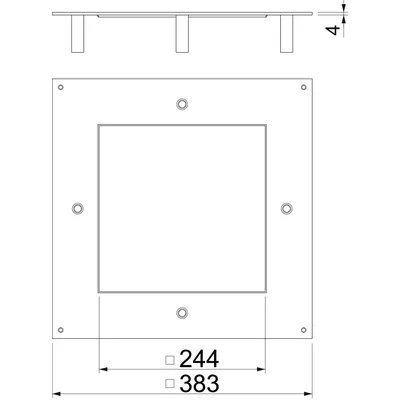 DUG 350-3 9SL Mounting cover for high load 350-3 nominal size 9