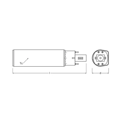 DULUX LED D/E13HF V lampada 6W 840 G24Q-1 LEDV LEDVANCE
