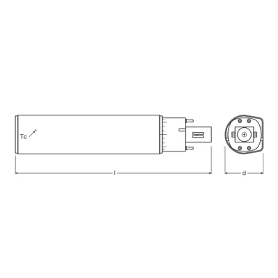 DULUX LED D/E26HF V lamp 10W 840 G24Q-3 LEDV LEDVANCE
