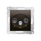 Durchgangs-Antennendose R-TV-SAT (Modul) bronze-metallic matt