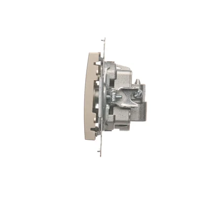 Durchgangs-R-TV-Antennenbuchse (Modul) TV- und R-Dämpfung 10 dB Gold (metallisch)
