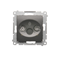 Durchgangs-R-TV-Antennendose (Modul) TV- und R-Dämpfung 10 dB anthrazit (metallic)