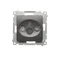 Durchgangs-R-TV-Antennendose (Modul) TV- und R-Dämpfung 10 dB anthrazit (metallic)