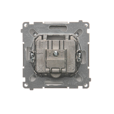 Durchgangs-R-TV-SAT-Antennendose (Modul) inox (metallisch)