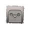 Durchgangs-R-TV-SAT-Antennendose (Modul) inox (metallisch)