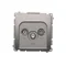 Durchgangs-R-TV-SAT-Antennendose (Modul) inox (metallisch)