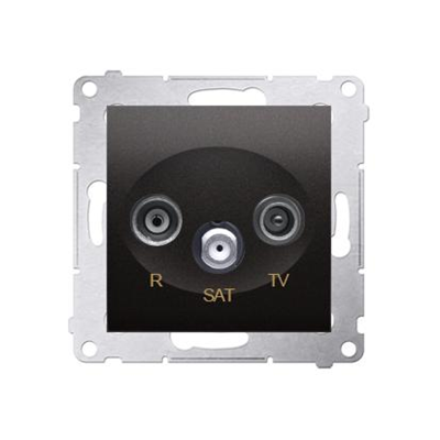 Durchgangsantennendose R-TV-SAT (Modul) Anthrazit (Metallic)