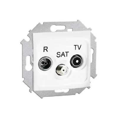 Durchgangsantennendose R-TV-SAT (Modul) weiß