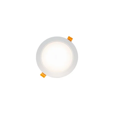 DURE 3 DOWNLIGHT 12W WW 230V 110° IP54 IK06 145x34 BLANC rond alimentation intégrée