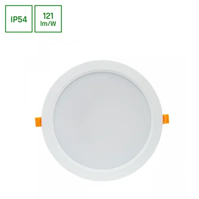 DURE 3 DOWNLIGHT 24W CW 230V 110° IP54 IK06 220x34 BIANCO rotondo alimentatore integrato