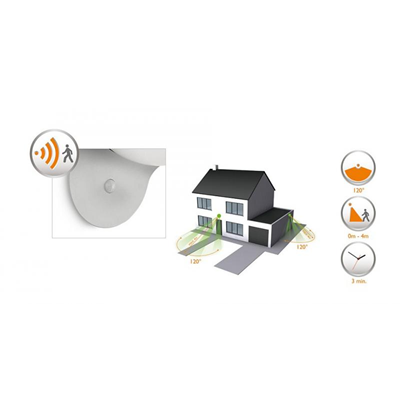 Dusk Solar wall lamp grey