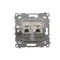 Dvojitá počítačová zásuvka RJ45 kategorie 6, stíněná, s protiprachovým krytem (modul), zlatá (kovová)