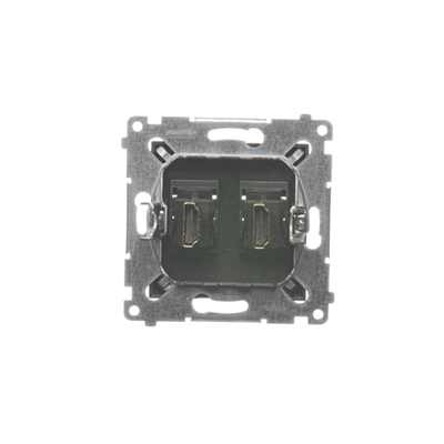 Dvojitá zásuvka HDMI (modul), antracitová metalíza