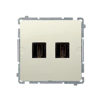 Dvojitá zásuvka HDMI (modul) béžová