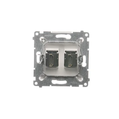 Dvojitá zásuvka HDMI (modul) bílá