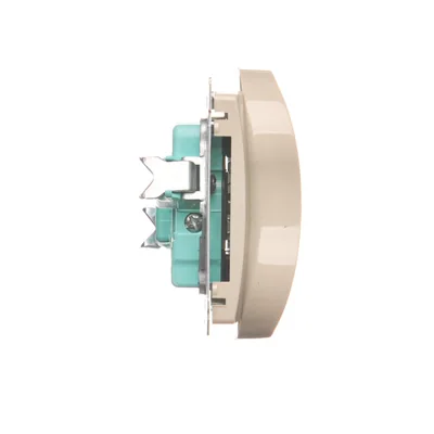 Dvojitá zásuvka (modul), 230V, béžová