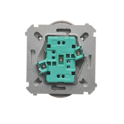Dvojitá zásuvka (modul), 230V, kovová nerezová ocel