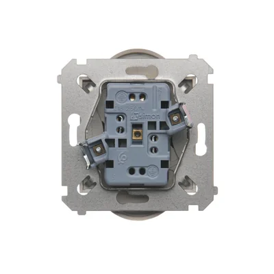 Dvojitá zásuvka s uzemněním a žaluziemi (modul) 16A 250V šroubové svorky zlaté (kovové)