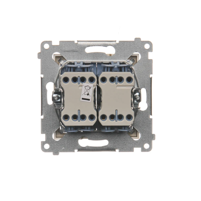 Dvojitý žaluziový spínač (modul) 230V, rychlospojky. , zlatá metalíza