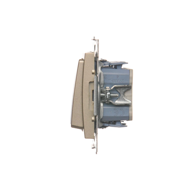 Dvojitý žaluziový spínač (modul) 230V, rychlospojky. , zlatá metalíza