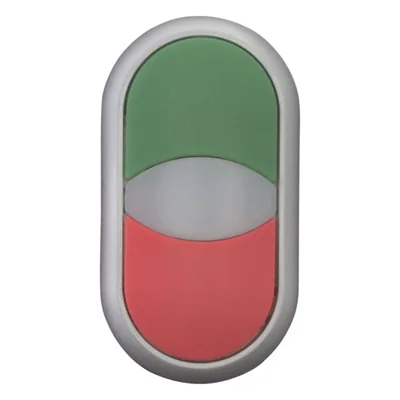 Dvojtlačítkový ovladač s vratnou pružinou, zelená, červená, M22-DDL-GR